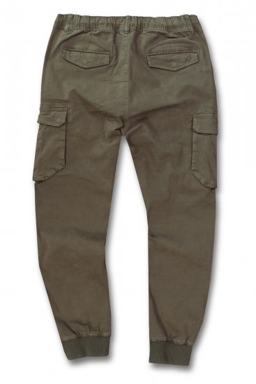 JP1880 782635 Cargobukser med benlommer Olivengrøn - Jeans og bukser - Herrejeans og bukser i store størrelser W40-W70
