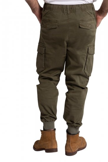 JP1880 782635 Cargobukser med benlommer Olivengrøn - Jeans og bukser - Herrejeans og bukser i store størrelser W40-W70