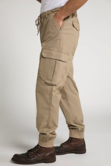 JP1880 782635 Cargobukser med benlommer Sand - Jeans og bukser - Herrejeans og bukser i store størrelser W40-W70