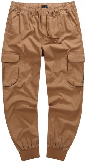 JP1880 782635 Cargobukser med benlommer Karamelbrun - Jeans og bukser - Herrejeans og bukser i store størrelser W40-W70