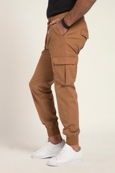 JP1880 782635 Cargobukser med benlommer Karamelbrun - Jeans og bukser - Herrejeans og bukser i store størrelser W40-W70