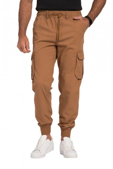 JP1880 782635 Cargobukser med benlommer Karamelbrun - Jeans og bukser - Herrejeans og bukser i store størrelser W40-W70