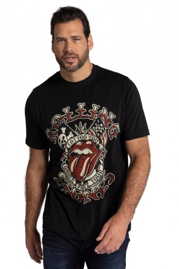 JP1880 Rolling Stones Graphic Comfort Fit Band T-Shirt Black - T-shirts - T-shirts i store størrelser - 2XL-14XL