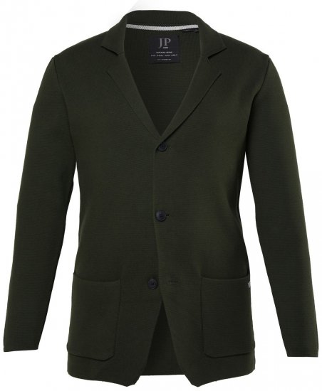 JP1880 Milano Flexnamic Strikket blazer Mørk oliven - Habitter og blazere - Habitter og jakkesæt i store størrelser