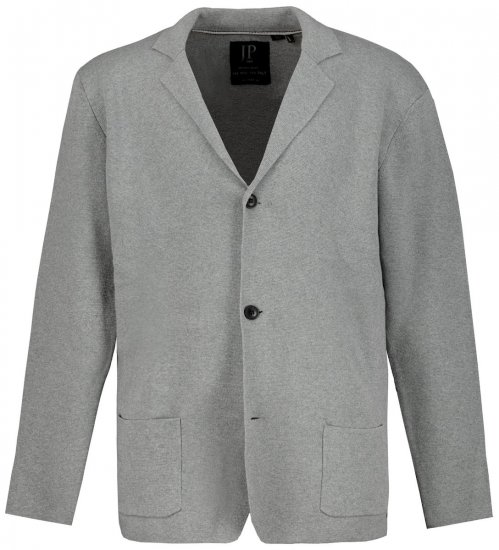 JP1880 Milano Flexnamic Strikket blazer Gråmeleret - Habitter og blazere - Habitter og jakkesæt i store størrelser