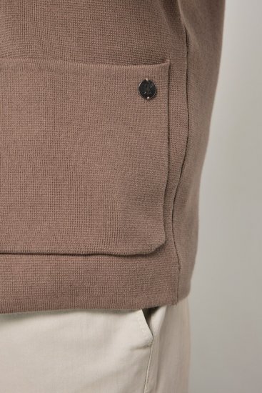 JP1880 Milano Flexnamic Strikket blazer Nøddebrun - Habitter og blazere - Habitter og jakkesæt i store størrelser