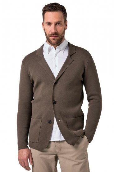JP1880 Milano Flexnamic Strikket blazer Khakibrun - Habitter og blazere - Habitter og jakkesæt i store størrelser