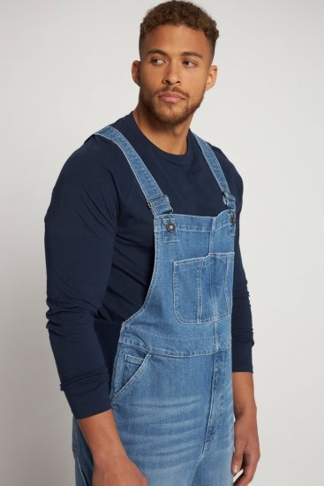 JP1880 Dungarees Denim Adjustable Straps Blue - Jeans og bukser - Herrejeans og bukser i store størrelser W40-W70