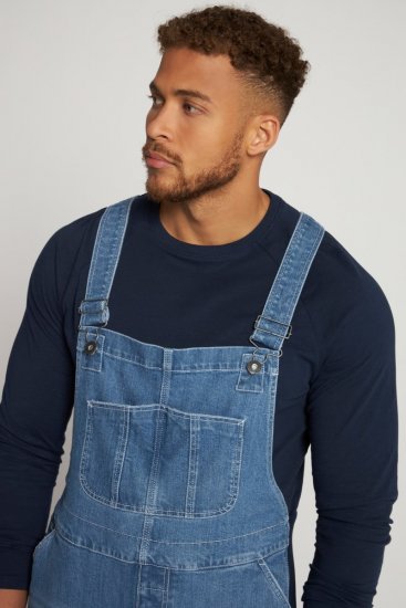 JP1880 Dungarees Denim Adjustable Straps Blue - Jeans og bukser - Herrejeans og bukser i store størrelser W40-W70