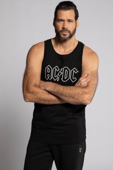 JP1880 AC/DC Graphic Comfort Fit Band Tank Top Black - T-shirts - T-shirts i store størrelser - 2XL-14XL