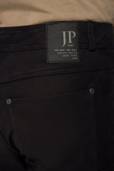 JP1880 Leather Pants Regular Fit Buffalo Nubuck Black - Jeans og bukser - Herrejeans og bukser i store størrelser W40-W70