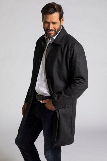 JP1880 Coat Wool Blend Water Repellent Dark Grey - Jakker - Jakker i store størrelser, 2XL- 12XL