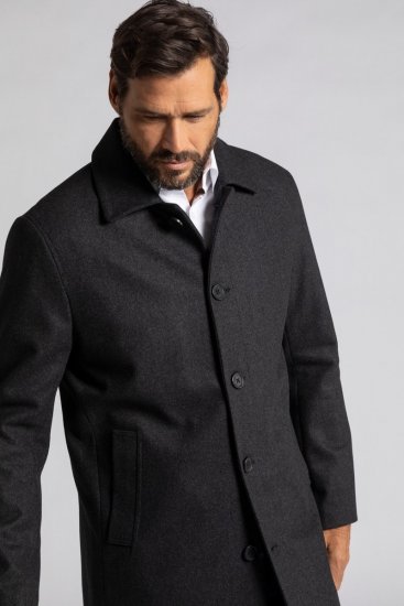 JP1880 Coat Wool Blend Water Repellent Dark Grey - Jakker - Jakker i store størrelser, 2XL- 12XL