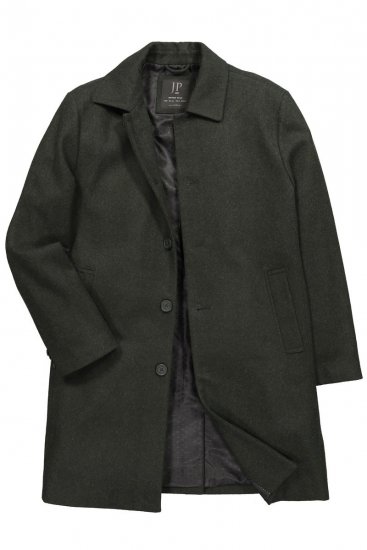 JP1880 795116 Vandafvisende Uldfrakke Olivengrøn - Jakker - Jakker i store størrelser, 2XL- 12XL