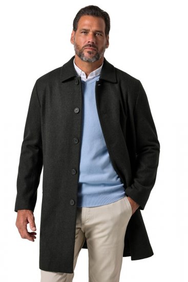 JP1880 795116 Vandafvisende Uldfrakke Olivengrøn - Jakker - Jakker i store størrelser, 2XL- 12XL