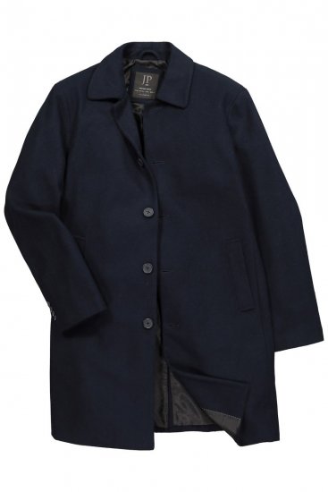 JP1880 795116 Vandafvisende Uldfrakke Mørkeblå - Jakker - Jakker i store størrelser, 2XL- 12XL