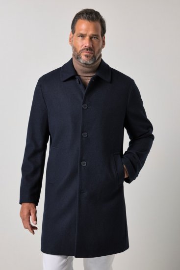 JP1880 795116 Vandafvisende Uldfrakke Mørkeblå - Jakker - Jakker i store størrelser, 2XL- 12XL