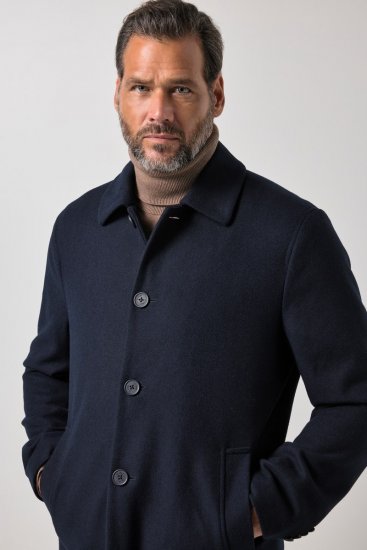 JP1880 795116 Vandafvisende Uldfrakke Mørkeblå - Jakker - Jakker i store størrelser, 2XL- 12XL