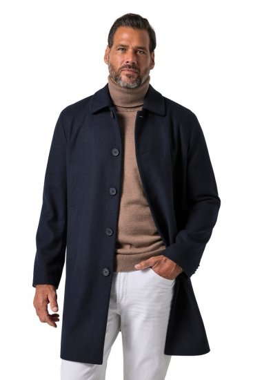 JP1880 795116 Vandafvisende Uldfrakke Mørkeblå - Jakker - Jakker i store størrelser, 2XL- 12XL