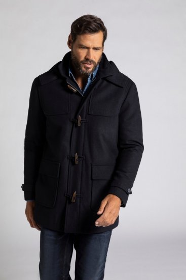 JP1880 Duffle Coat Water Repellent with Detachable Hood Navy - Jakker - Jakker i store størrelser, 2XL- 12XL