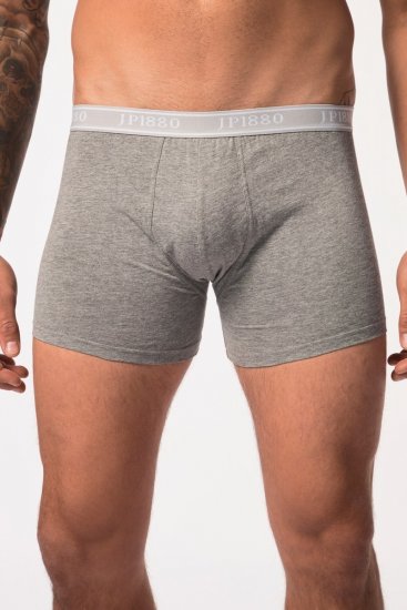 JP1880 Boxershorts Flexnamic OEKO-TEX Mid 2-Pack Grey/Off-White - Undertøj og badetøj - Badetøj og Undertøj i store størrelser 