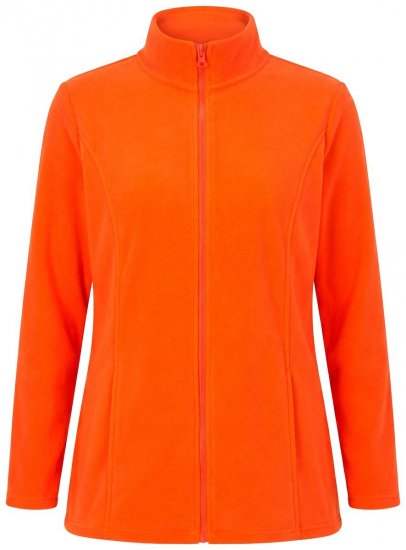 Ulla Popken 796970 Let fleecejakke Orangerød - Fleecetøj - 