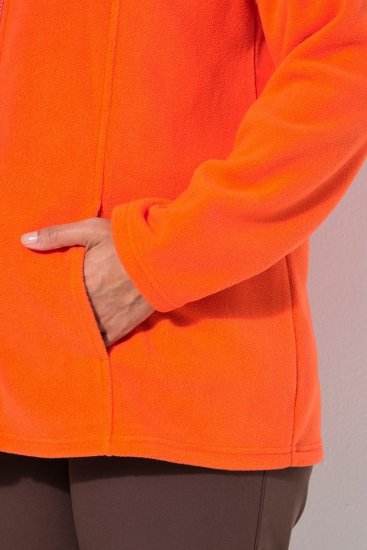 Ulla Popken 796970 Let fleecejakke Orangerød - Fleecetøj - 