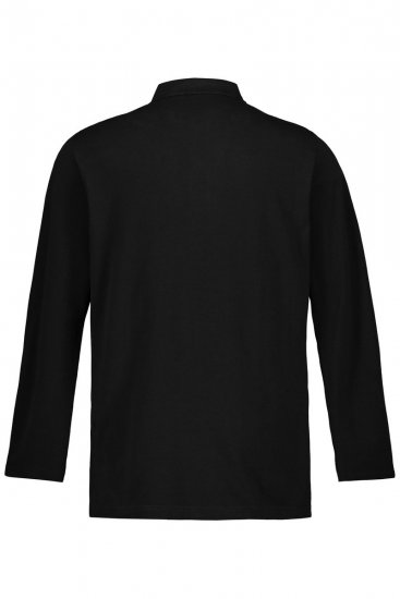 JP1880 799230 Langærmet poloshirt Sort - Polotrøjer - Polotrøjer 2XL-8XL