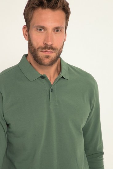 JP1880 Polo Shirt Long Sleeve Pique Cactus - Polotrøjer - Polotrøjer 2XL-8XL