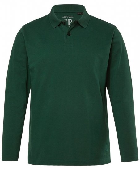 JP1880 Polo Shirt Long Sleeve Pique Dark Green - Polotrøjer - Polotrøjer 2XL-8XL