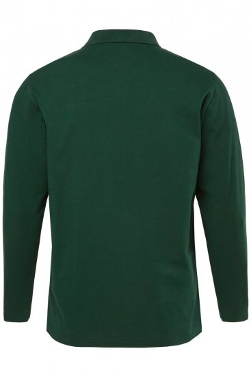 JP1880 Polo Shirt Long Sleeve Pique Dark Green - Polotrøjer - Polotrøjer 2XL-8XL