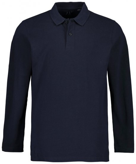 JP1880 799230 Langærmet poloshirt Mørkeblå - Polotrøjer - Polotrøjer 2XL-8XL