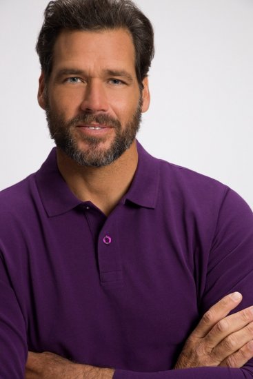 JP1880 Polo Shirt Long Sleeve Pique Purple - Polotrøjer - Polotrøjer 2XL-8XL