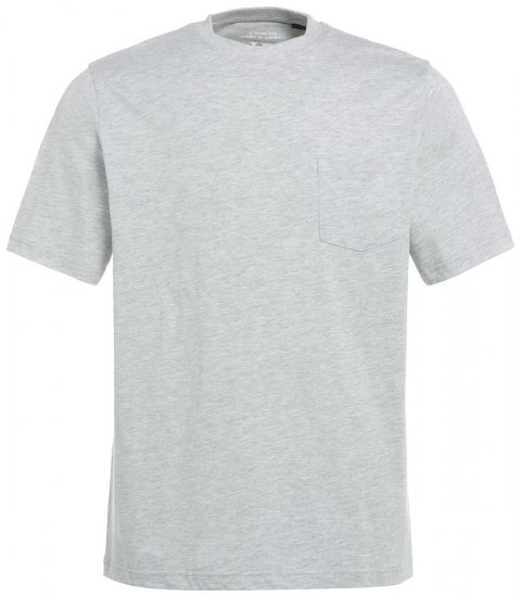 JP1880 799997 T-shirt med brystlomme Gråmeleret - T-shirts - T-shirts i store størrelser - 2XL-14XL