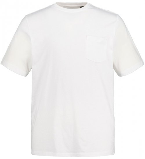 JP1880 799997 T-shirt med brystlomme Hvid - T-shirts - T-shirts i store størrelser - 2XL-14XL