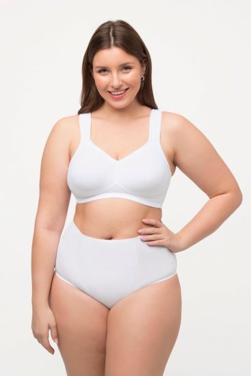 Ulla Popken 800498 Formende trusser med høj talje Hvid - Shapewear - 