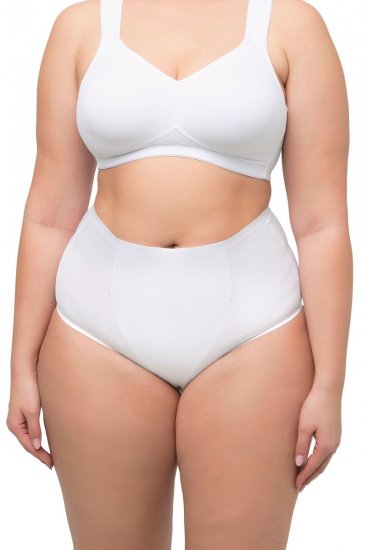 Ulla Popken 800498 Formende trusser med høj talje Hvid - Shapewear - 