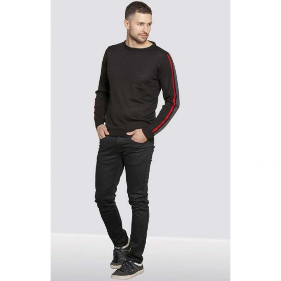 D555 Orlando Sweater Black - Trøjer og hættetrøjer - Trøjer og Hættetrøjer i store størrelser - 2XL-14XL