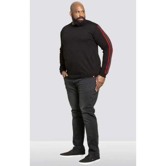D555 Orlando Sweater Black - Trøjer og hættetrøjer - Trøjer og Hættetrøjer i store størrelser - 2XL-14XL
