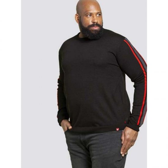 D555 Orlando Sweater Black - Trøjer og hættetrøjer - Trøjer og Hættetrøjer i store størrelser - 2XL-14XL