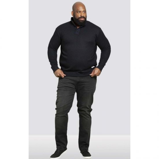 D555 Zane Sweater Navy - Trøjer og hættetrøjer - Trøjer og Hættetrøjer i store størrelser - 2XL-14XL