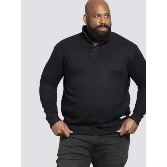 D555 Zane Sweater Navy - Trøjer og hættetrøjer - Trøjer og Hættetrøjer i store størrelser - 2XL-14XL