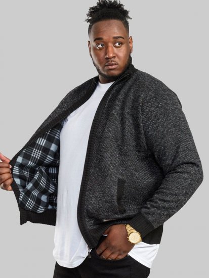 D555 Cavendish Black Jumper With Bonded Fleece Lining And Pocket - Trøjer og hættetrøjer - Trøjer og Hættetrøjer i store størrelser - 2XL-14XL