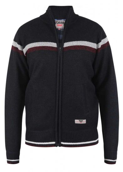 D555 Dennington Navy Jumper With Bonded Fleece Lining And Pocket - Trøjer og hættetrøjer - Trøjer og Hættetrøjer i store størrelser - 2XL-14XL