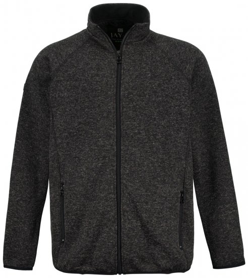 Jay-Pi 802394 Strikket fleecejakke Sort - Jakker - Jakker i store størrelser, 2XL- 12XL