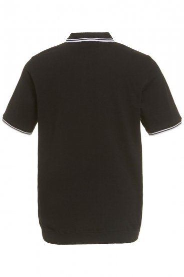 JP1880 802789 Poloshirt med hvid kontrastkrave Sort - Polotrøjer - Polotrøjer 2XL-8XL