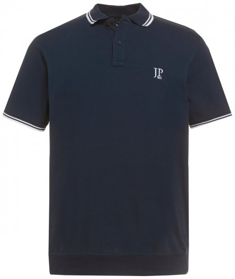 JP1880 802789 Poloshirt med hvid kontrastkrave Mørkeblå - Polotrøjer - Polotrøjer 2XL-8XL