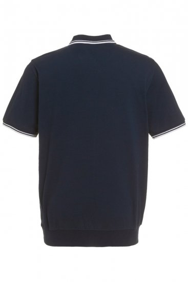 JP1880 802789 Poloshirt med hvid kontrastkrave Mørkeblå - Polotrøjer - Polotrøjer 2XL-8XL