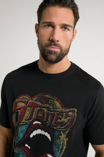 JP1880 Rolling Stones Graphic Band T-Shirt Black - T-shirts - T-shirts i store størrelser - 2XL-14XL