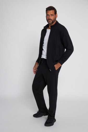 JP1880 802933 Sweatsæt med jakke og bukser Sort - Tracksuits - Tracksuits i store størrelser til mænd